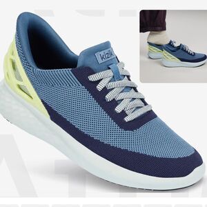 Kizik Athens sneakers stretch material Womens 11.5W Coronet Blue/Surf Spray Nwot